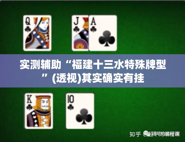 实测辅助“福建十三水特殊牌型”(透视)其实确实有挂