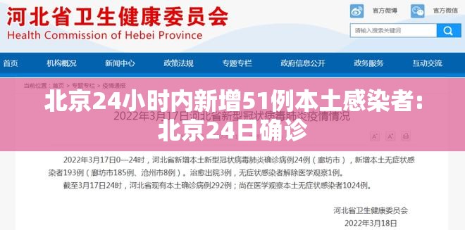 北京24小时内新增51例本土感染者:北京24日确诊