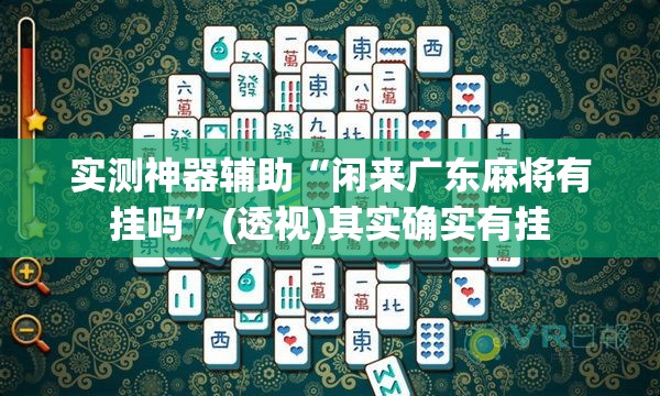 实测神器辅助“闲来广东麻将有挂吗”(透视)其实确实有挂