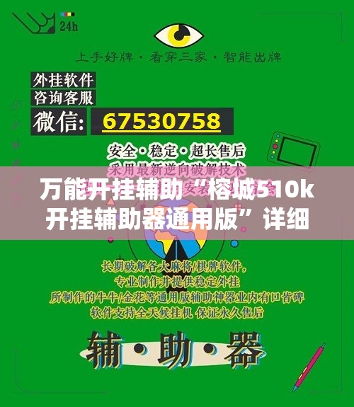 万能开挂辅助“榕城510k开挂辅助器通用版	”详细外挂透视辅助软件教程