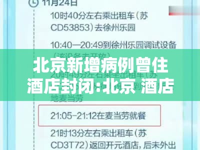 北京新增病例曾住酒店封闭:北京 酒店 封闭 北京新增病例曾住酒店封闭:北京 酒店 封闭