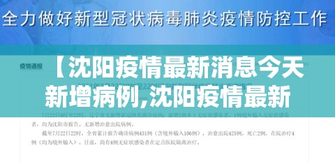 【沈阳疫情最新消息今天新增病例,沈阳疫情最新消息今日新增】