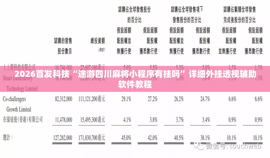 2026首发科技“途游四川麻将小程序有挂吗”详细外挂透视辅助软件教程