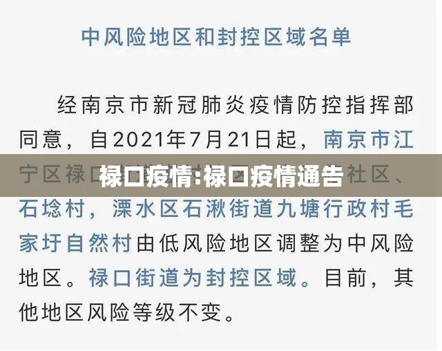 禄口疫情:禄口疫情通告 禄口疫情:禄口疫情通告