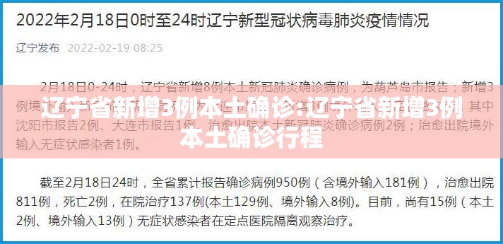 辽宁省新增3例本土确诊:辽宁省新增3例本土确诊行程 辽宁省新增3例本土确诊:辽宁省新增3例本土确诊行程