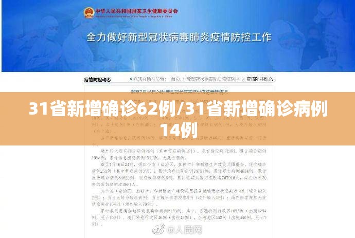 31省新增确诊62例/31省新增确诊病例14例
