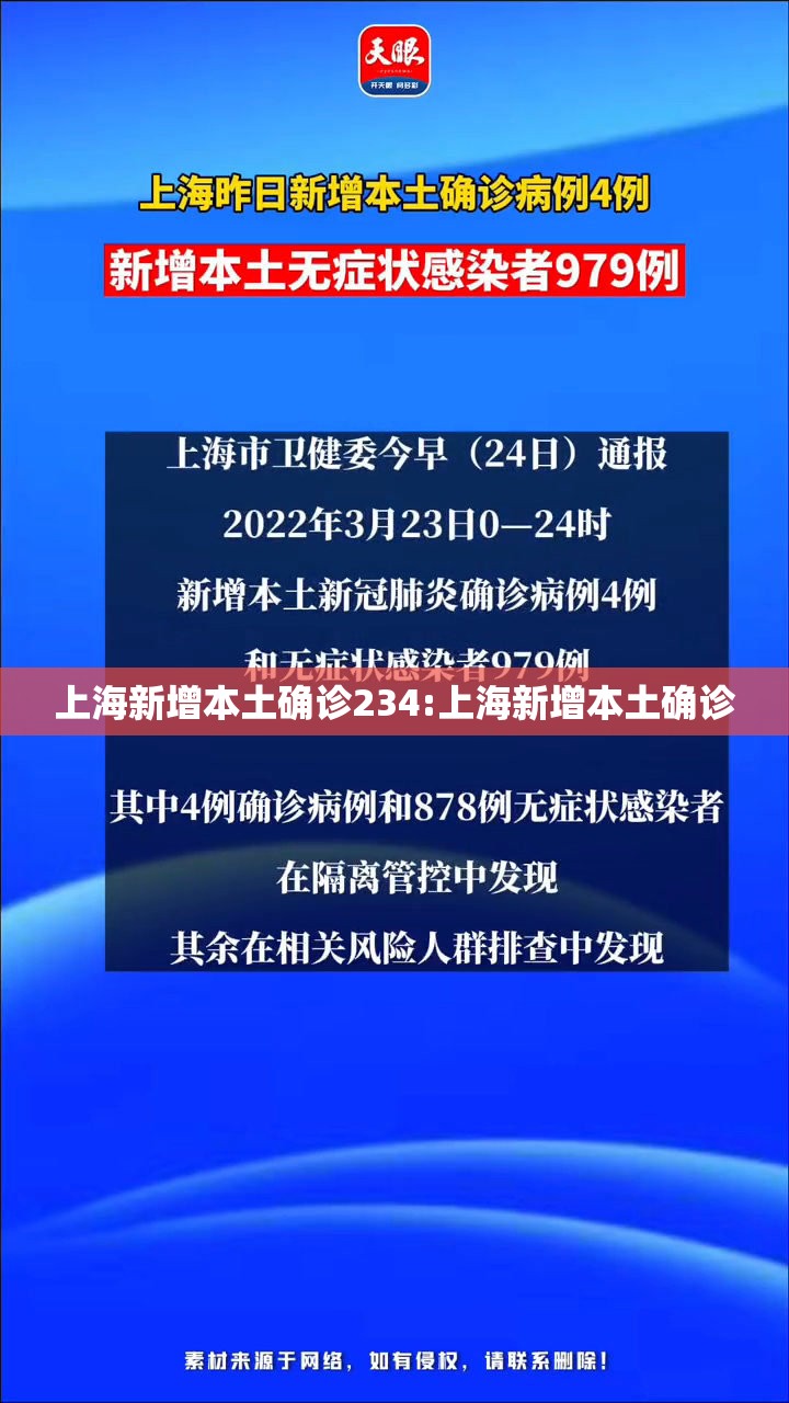 上海新增本土确诊234:上海新增本土确诊