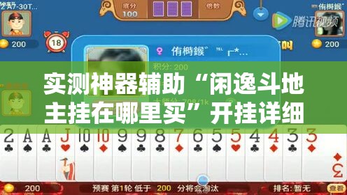 实测神器辅助“闲逸斗地主挂在哪里买”开挂详细教程