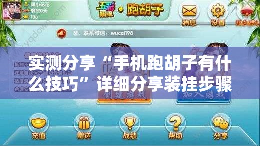 实测分享“手机跑胡子有什么技巧”详细分享装挂步骤