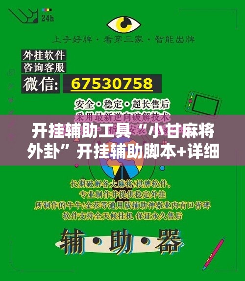 开挂辅助工具“小甘麻将外卦	”开挂辅助脚本+详细开挂安装教程