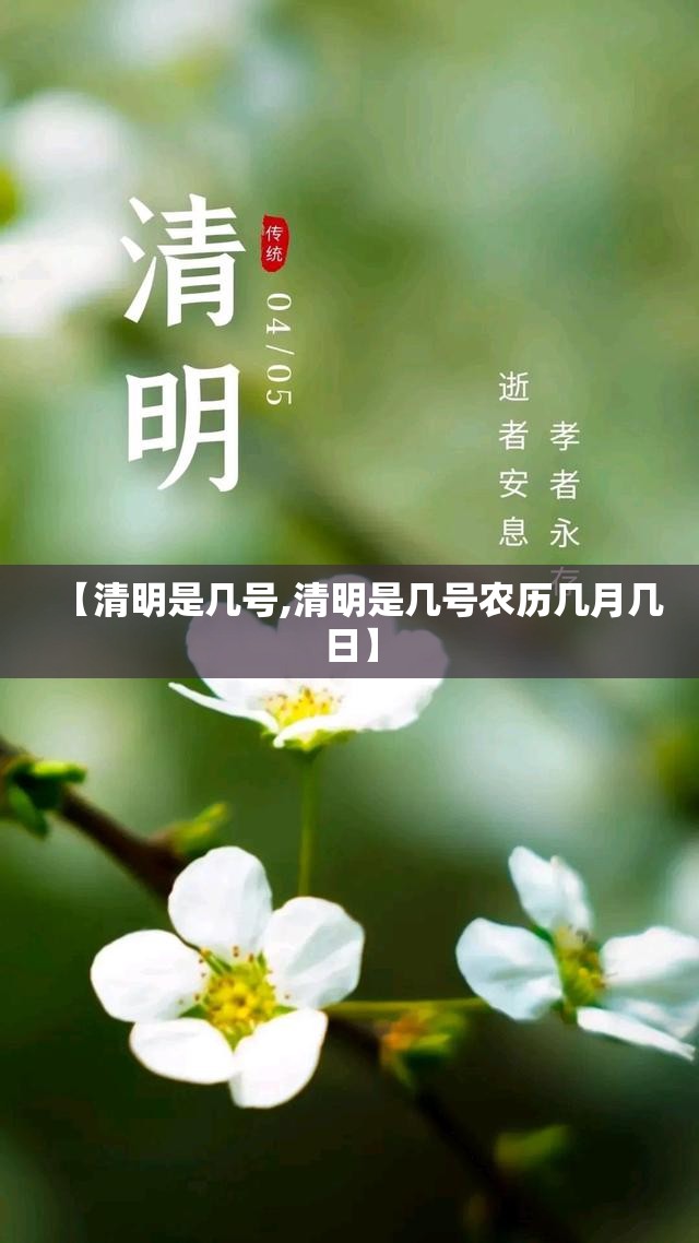 【清明是几号,清明是几号农历几月几日】