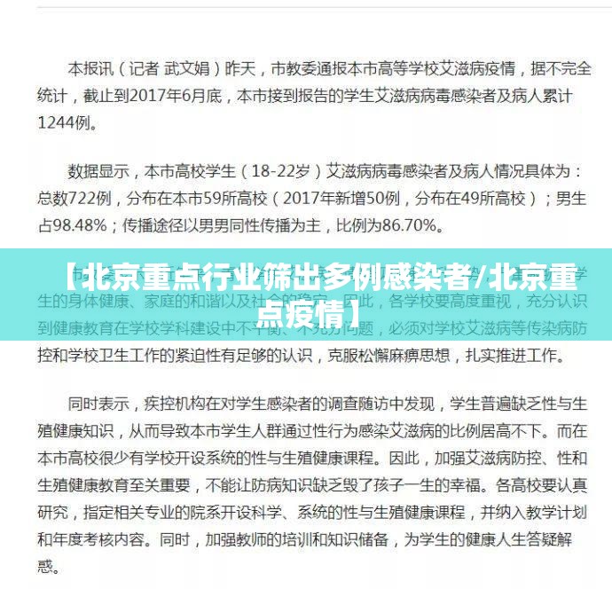 【北京重点行业筛出多例感染者/北京重点疫情】