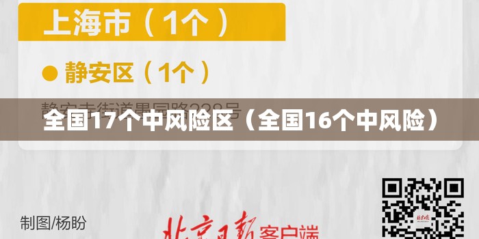 全国17个中风险区（全国16个中风险）