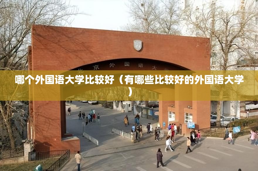 哪个外国语大学比较好（有哪些比较好的外国语大学）