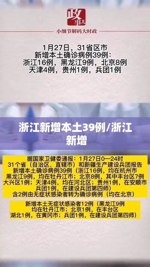 浙江新增本土39例/浙江 新增 浙江新增本土39例/浙江 新增