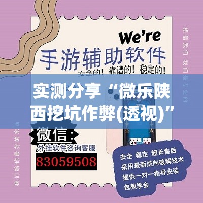 实测分享“微乐陕西挖坑作弊(透视)	”开挂辅助脚本+详细开挂安装教程