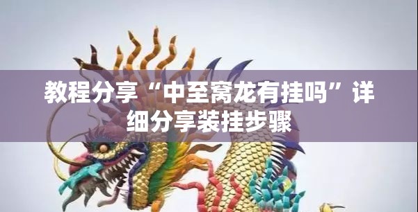 教程分享“中至窝龙有挂吗”详细分享装挂步骤