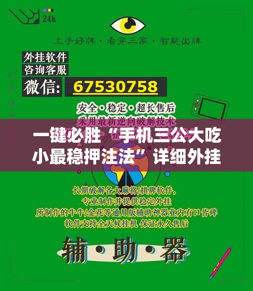 一键必胜“手机三公大吃小最稳押注法”详细外挂透视辅助软件教程