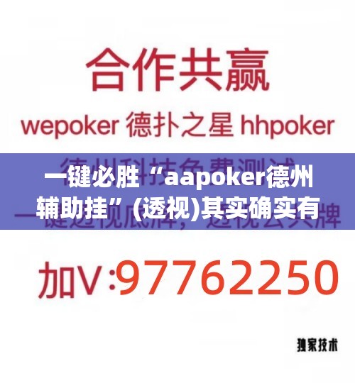 一键必胜“aapoker德州辅助挂”(透视)其实确实有挂