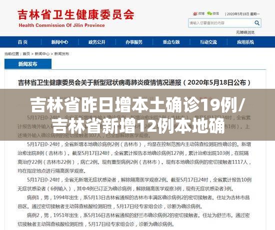 吉林省昨日增本土确诊19例/吉林省新增12例本地确
