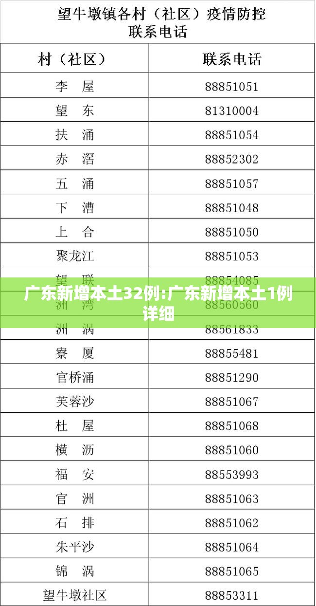广东新增本土32例:广东新增本土1例详细