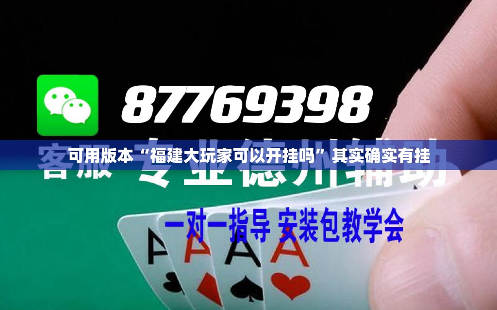 可用版本“福建大玩家可以开挂吗”其实确实有挂