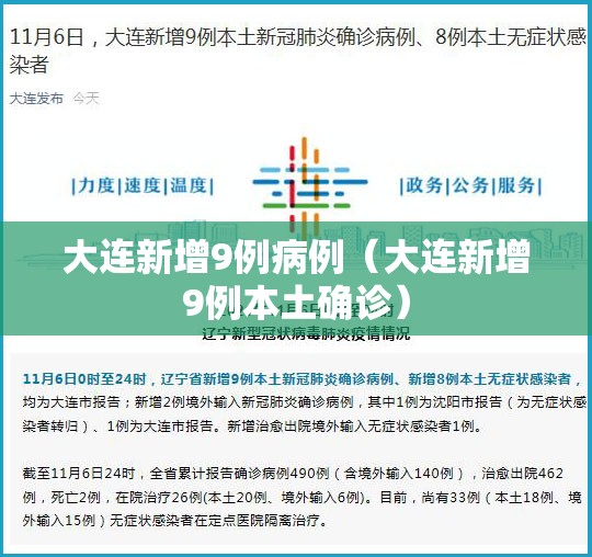 大连新增9例病例(大连新增9例本土确诊) 大连新增9例病例(大连新增9例本土确诊)