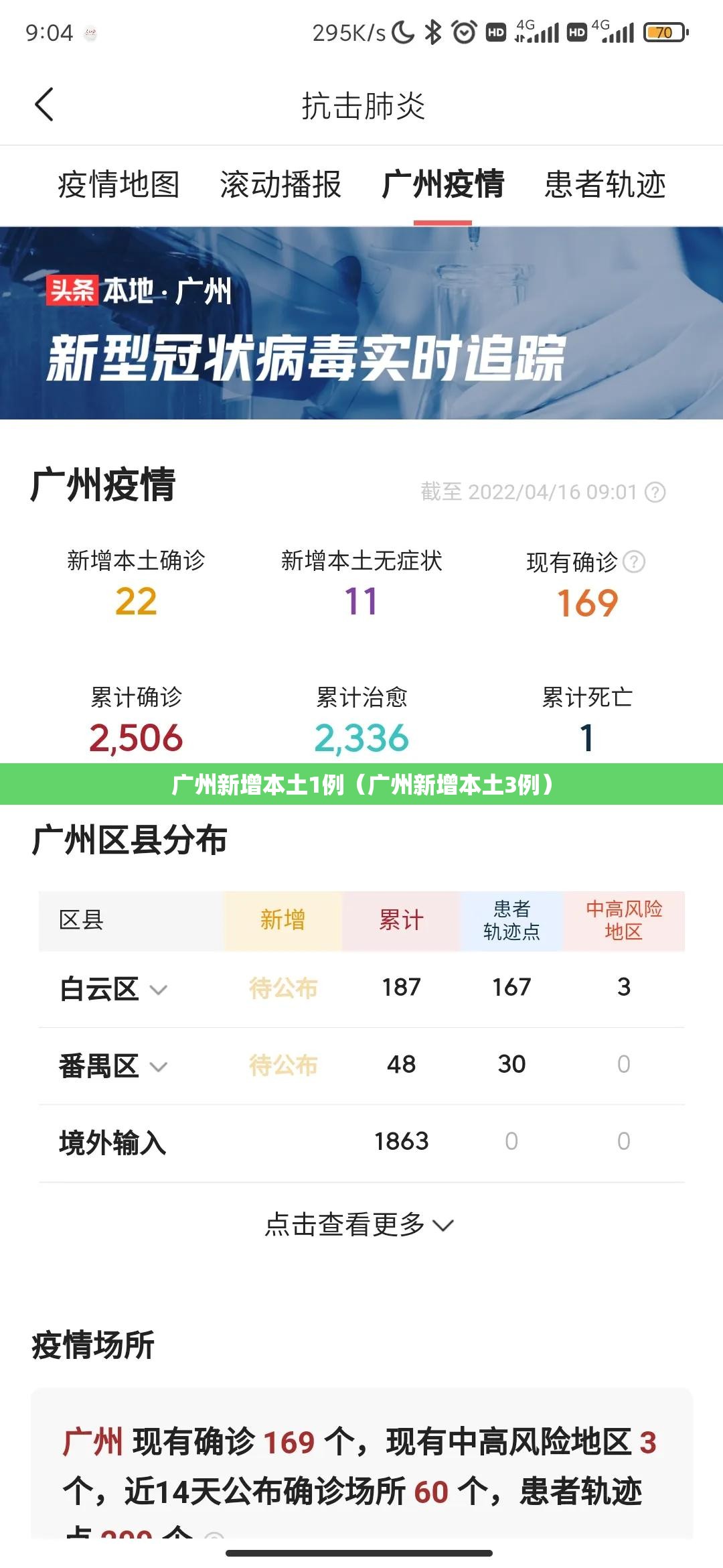 广州新增本土1例(广州新增本土3例) 广州新增本土1例(广州新增本土3例)