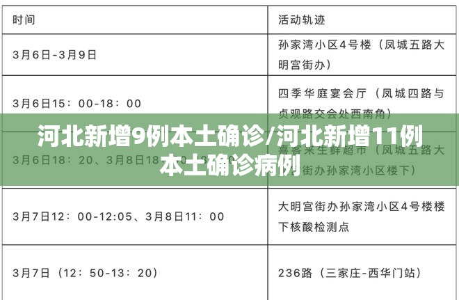 河北新增9例本土确诊/河北新增11例本土确诊病例