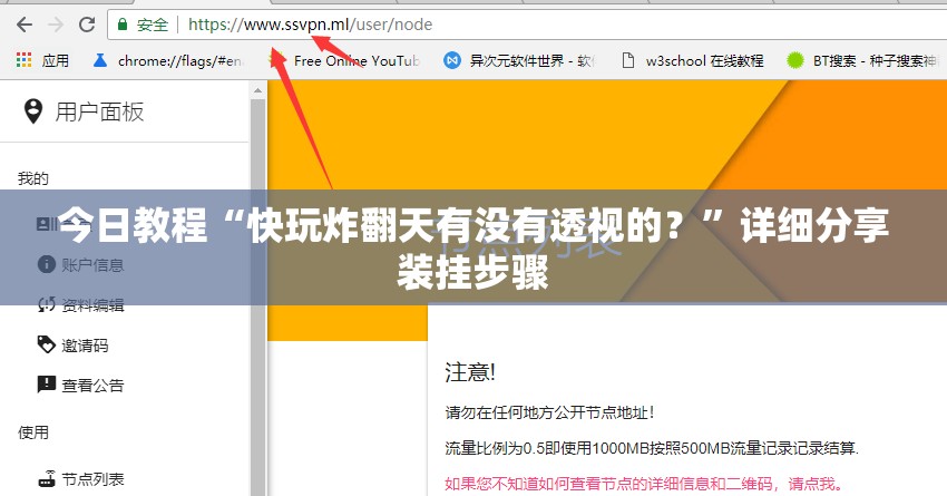 今日教程“快玩炸翻天有没有透视的？	”详细分享装挂步骤