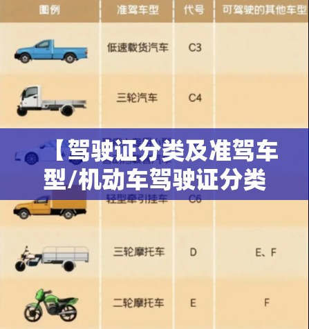 【驾驶证分类及准驾车型/机动车驾驶证分类及准驾车型】