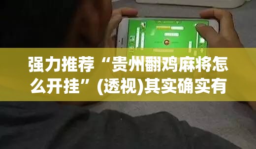 强力推荐“贵州翻鸡麻将怎么开挂”(透视)其实确实有挂