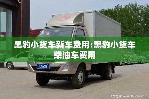黑豹小货车新车费用:黑豹小货车柴油车费用