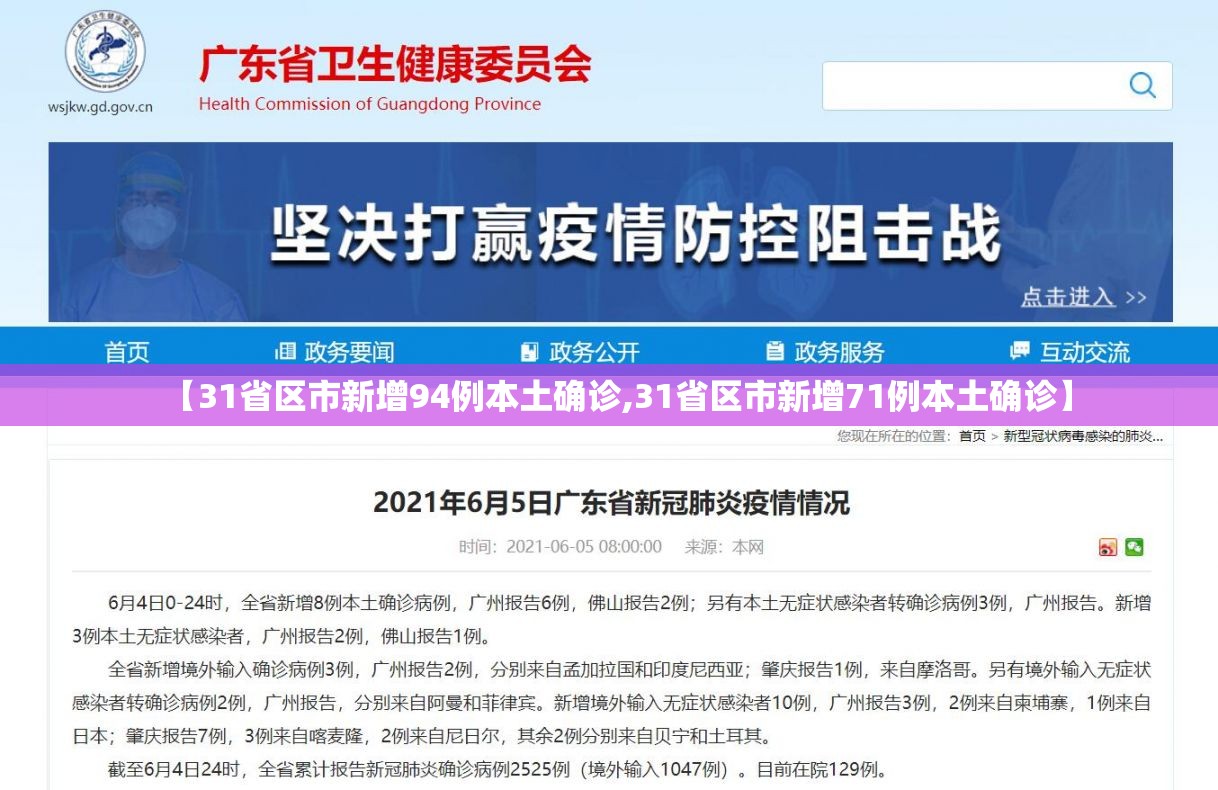【31省区市新增94例本土确诊,31省区市新增71例本土确诊】 【31省区市新增94例本土确诊,31省区市新增71例本土确诊】