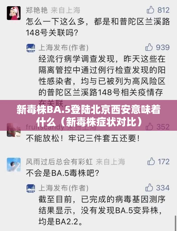 新毒株BA.5登陆北京西安意味着什么（新毒株症状对比）