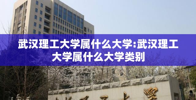 武汉理工大学属什么大学:武汉理工大学属什么大学类别 武汉理工大学属什么大学:武汉理工大学属什么大学类别