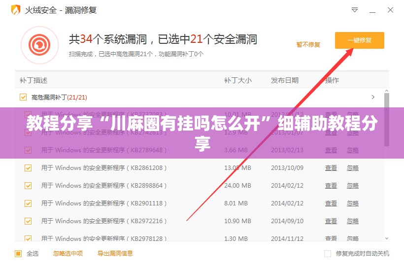 教程分享“川麻圈有挂吗怎么开	”细辅助教程分享