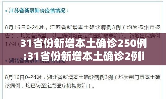 31省份新增本土确诊250例:31省份新增本土确诊2例i 31省份新增本土确诊250例:31省份新增本土确诊2例i