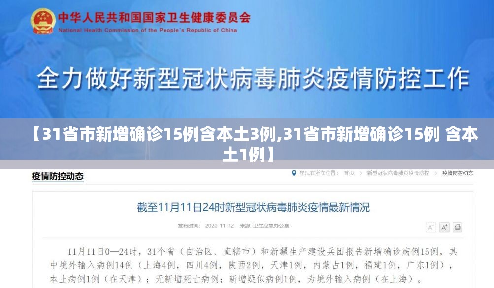 【31省市新增确诊15例含本土3例,31省市新增确诊15例 含本土1例】 【31省市新增确诊15例含本土3例,31省市新增确诊15例 含本土1例】