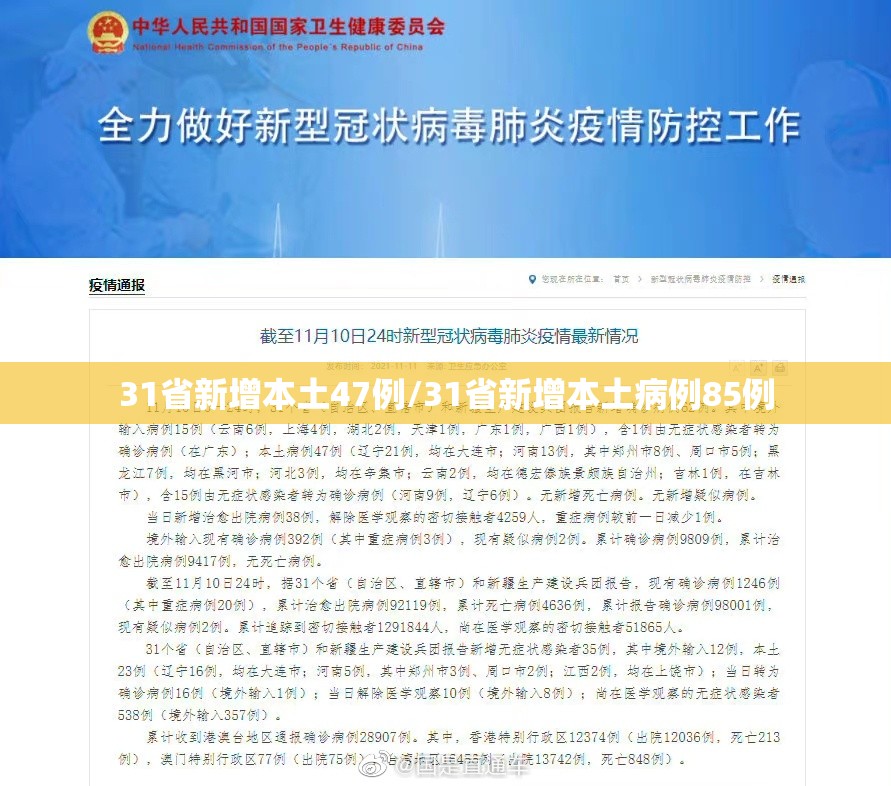 31省新增本土47例/31省新增本土病例85例 31省新增本土47例/31省新增本土病例85例