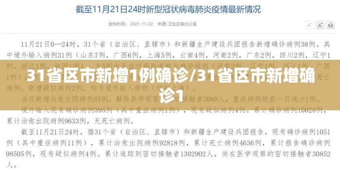 31省区市新增1例确诊/31省区市新增确诊1 31省区市新增1例确诊/31省区市新增确诊1