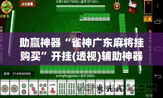 助赢神器“雀神广东麻将挂购买”开挂(透视)辅助神器