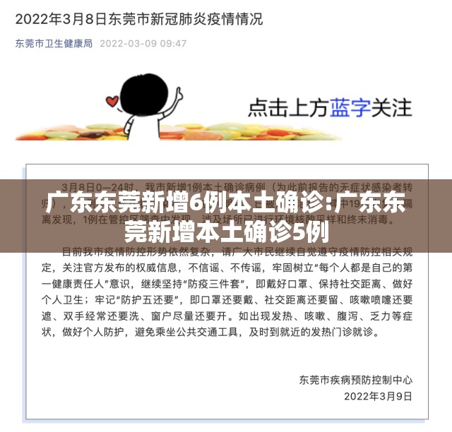 广东东莞新增6例本土确诊:广东东莞新增本土确诊5例 广东东莞新增6例本土确诊:广东东莞新增本土确诊5例