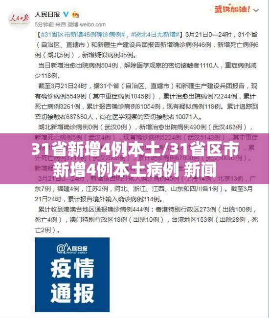 31省新增4例本土/31省区市新增4例本土病例 新闻