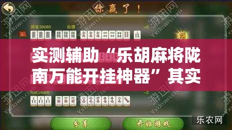 实测辅助“乐胡麻将陇南万能开挂神器”其实确实有挂