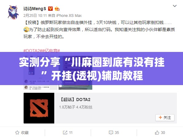 实测分享“川麻圈到底有没有挂”开挂(透视)辅助教程