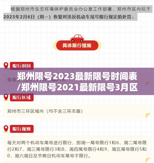 郑州限号2023最新限号时间表/郑州限号2021最新限号3月区域 郑州限号2023最新限号时间表/郑州限号2021最新限号3月区域