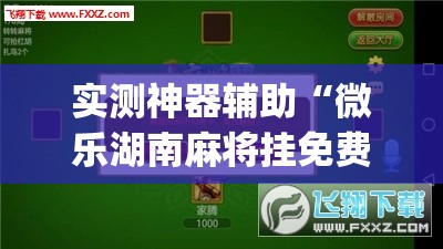 实测神器辅助“微乐湖南麻将挂免费下载”(透视挂)辅助下载教程