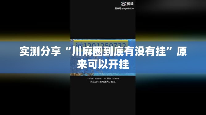 实测分享“川麻圈到底有没有挂”原来可以开挂