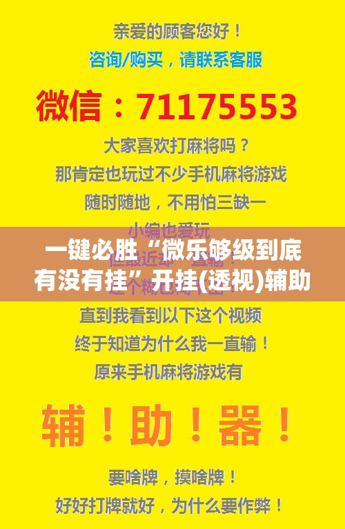 一键必胜“微乐够级到底有没有挂	”开挂(透视)辅助神器